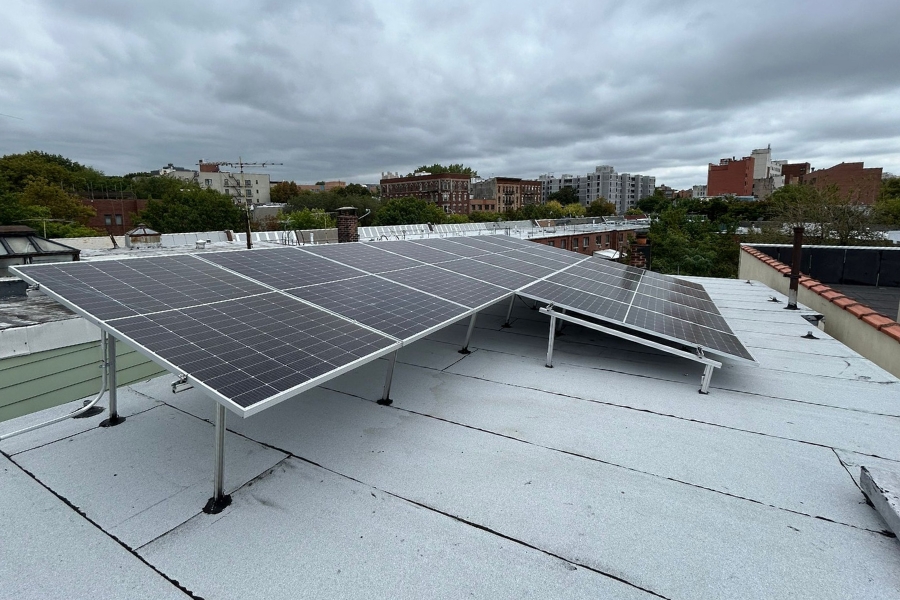 solar panels on commercial roof